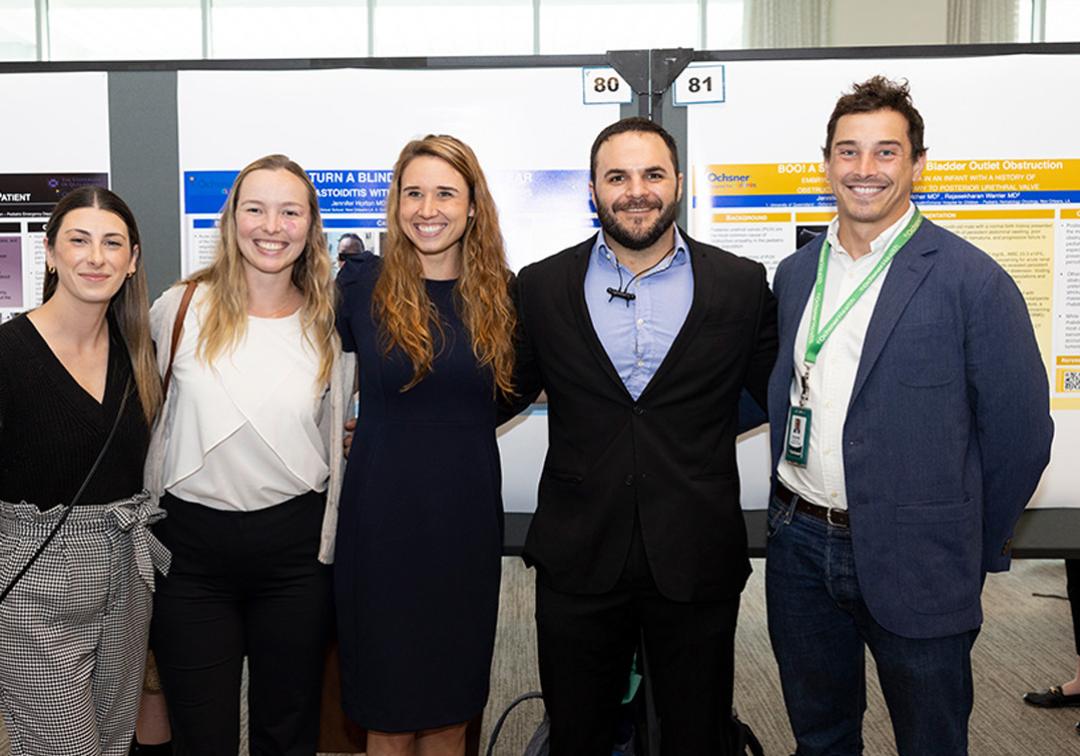 Students and grads at poster session