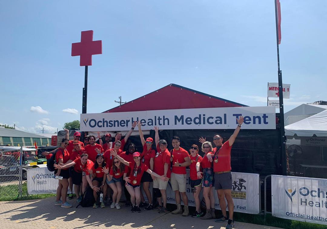 UQ-Ochsner medical students volunteer at New Orleans Jazz & Heritage Festival 