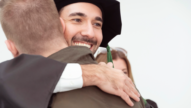 Graduating UQ-Ochsner MD student after the ceremony