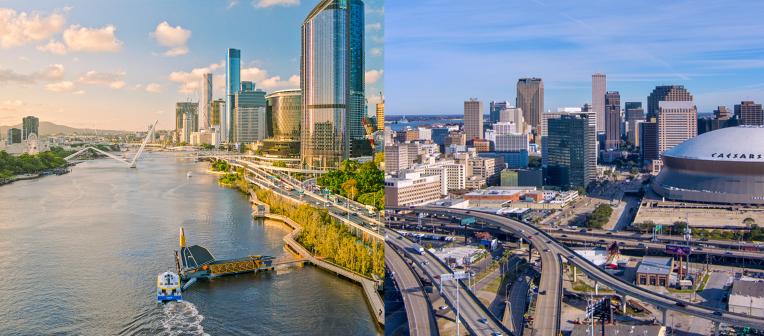 Brisbane and New Orleans