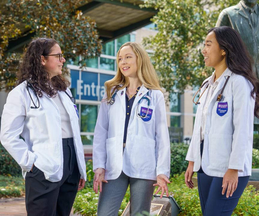 Students in white coats