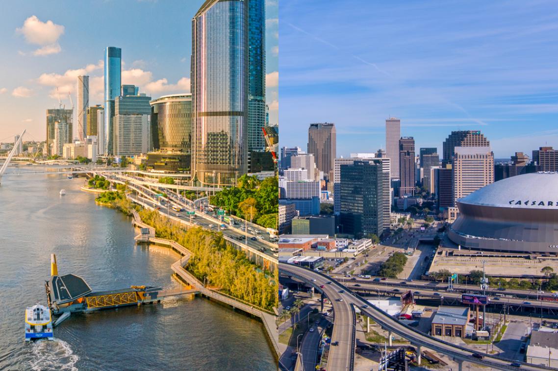 Brisbane and New Orleans